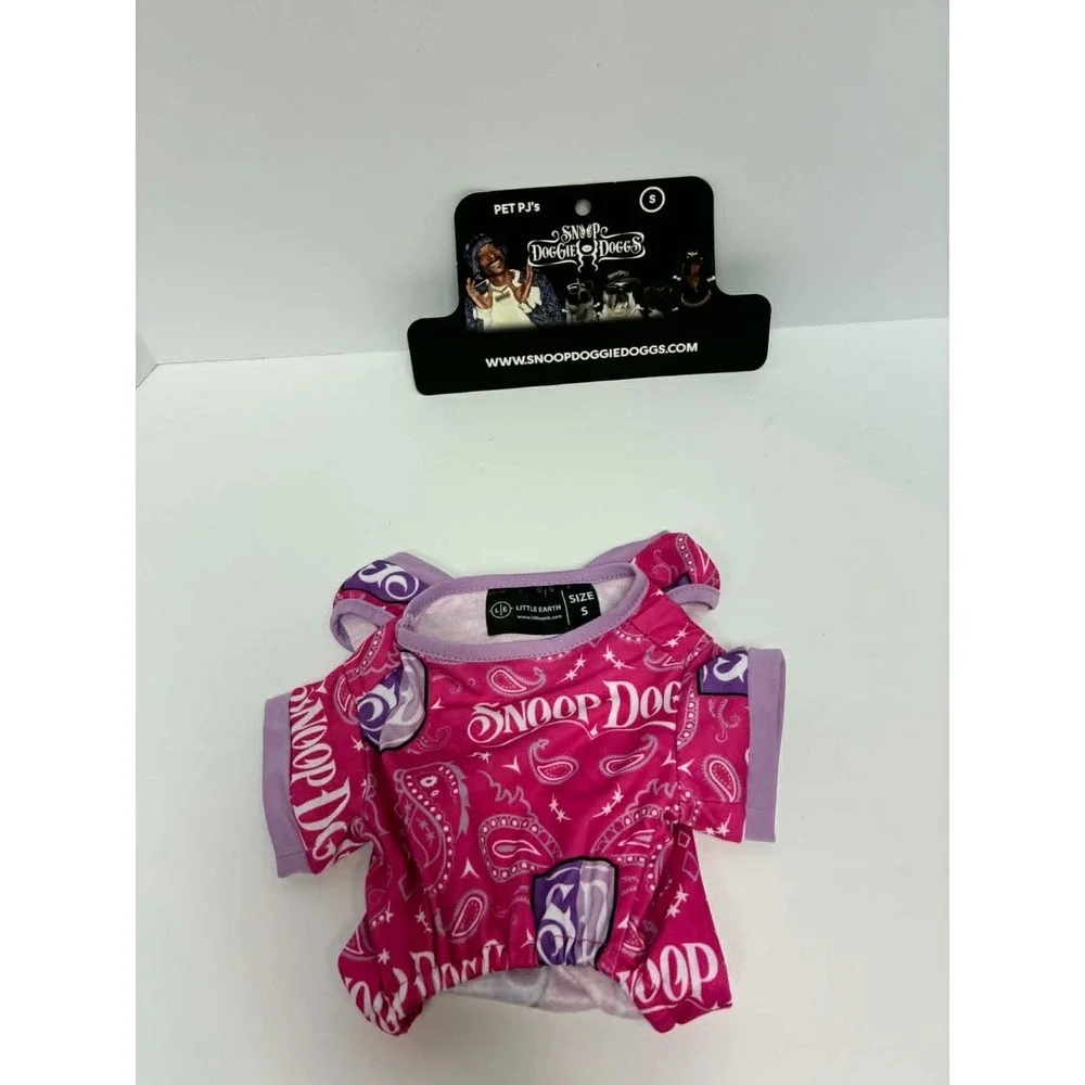 Snoop Doggie Doggs Pink Dog Pajamas Small Pet PJs SD Logo Jumpsuit Outfit
